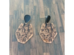 Boucles d'oreilles tendance art Noir-taupe