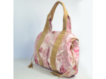 Mila Louise Prudy FS Cabas Toile Fantaisie et Cuir Rose
