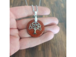 Pendentif Jaspe rouge Arbre de vie 1