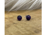 Puce d'oreilles Améthyste argent 6mm