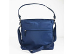 Lancaster Basic Verni Sac Porté Epaule et Travers 514-60 Bleu Foncé