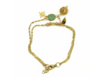 Bracelet double chaîne perle Murano – Salvia