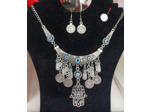 Parure en pièces de monnaie bohème main de Fathma