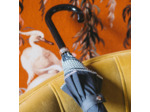 Parapluie Droit Automatique Piganiol Essentiel Noir biais noir rayé