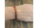 Bracelet Jaspe rouge doré
