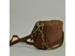Mila Louise Mama XS BB Petit Sac Trotteur Cuir Résille Cognac