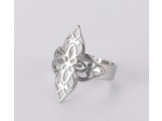 Bague filigrane longue en acier inoxydable
