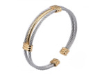 Bracelet homme acier inoxydable torsadé