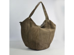 Mila Louise Mine V Sac shopping Cuir Fumé Kaki