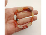 Bracelet pierres rectangulaire agate orange