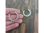 Boucles d'oreilles en acier Inox Argenté-cristal