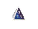 SET DE DÉS DRAGON Chrome bleu violet