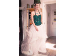 Corset en velours vert