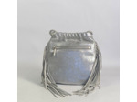 Mila Louise Nora W Sac Bourse Cuir Tressé Silver