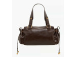 Gérard Darel Grace Sac Porté Main En Cuir Et Détails Métalliques Marron