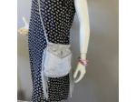 Mila Louise Nora W Sac Bourse Cuir Tressé Silver
