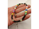 Bijou de portable noir et multicolore "THE BEST FRIEND"