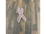 Broche ruban rose à strass