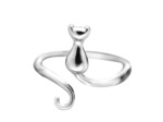 Bagues chat en argent