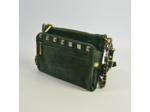 Mila Louise Inde V Petit Sac Trotteur et Pochette Organisée Cuir Taiga Vert
