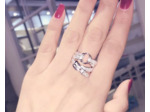 Bague double ceinture en argent