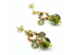 Boucles d'oreilles grappes perle Murano – Salvia