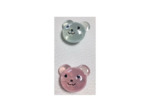 Bouton tête ourson vert 23 mm