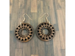 Boucles d'oreilles en bois rosace