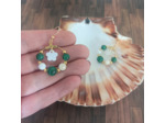Anneaux nacre/malachite/doré