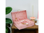 Maison Scarlett Boîte A Bijoux Louise En Velours Rose
