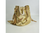 Mila Louise Milea RX Sac Seau Frangé Cuir Glitter Ambre