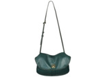 Bleu de Chauffe Sac Musette S Janice Cuir Lisse Vert Serpentine