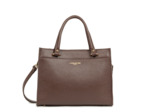 Lancaster Foulonné Double Sac Porté Main 470-63 Marron In Or Pâle