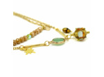 Collier ras de cou double rang Salvia