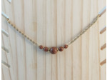 Collier pierre de sable doré/doré