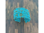 Bracelet multicouches (16) perles de rocaille turquoise