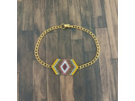 Bracelet miyuki/acier inoxydable doré