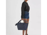 Longchamp Le Pliage Cuir Sac Porté Main Navy