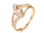 Bague en Zircon naturel en or Rose 585