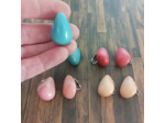 Boucles d'oreilles à clips en ivoire végétal