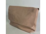 Farfouillette Grand Sac Porté Travers A Rabat Et Similicuir Effet Grainé Rose
