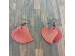 Boucles d'oreilles Valentine rouge en ivoire végétal