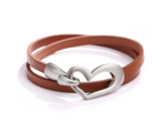 Bracelet cuir cœur