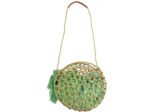 Virginie Darling Seaside Panier Rond Naturel Menthe