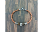 Bracelet homme cuir œil de tigre panthère