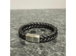 Bracelet épais cuir tressé
