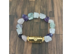 Bracelet " Amour" en pierres naturelles brutes