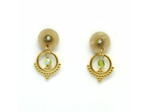 Boucles d'oreilles résine et perle facettée – Salvia