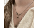 COLLIER ARGENT AMBRE MULTICOLORE