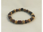 Bracelet bois acajou et jaspe paysage
